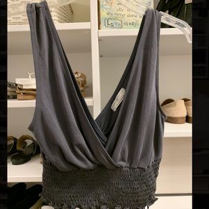 Urban Outfitters cropped plunging v-neck top